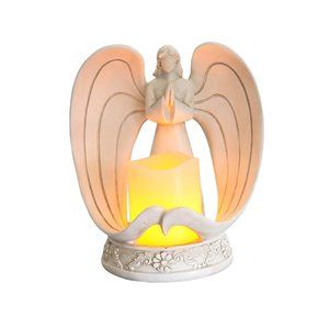 Nordic style resin angel electronic candlestick living room church decorations